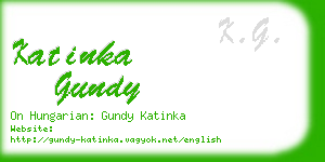katinka gundy business card